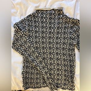 Cream Patterned Urban Outfitters Turtleneck